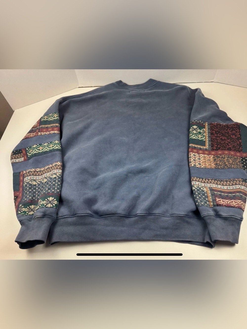 Abercrombie & Fitch Patchwork Crewneck Oversized Multicolor Mens M - Picture 3 of 9